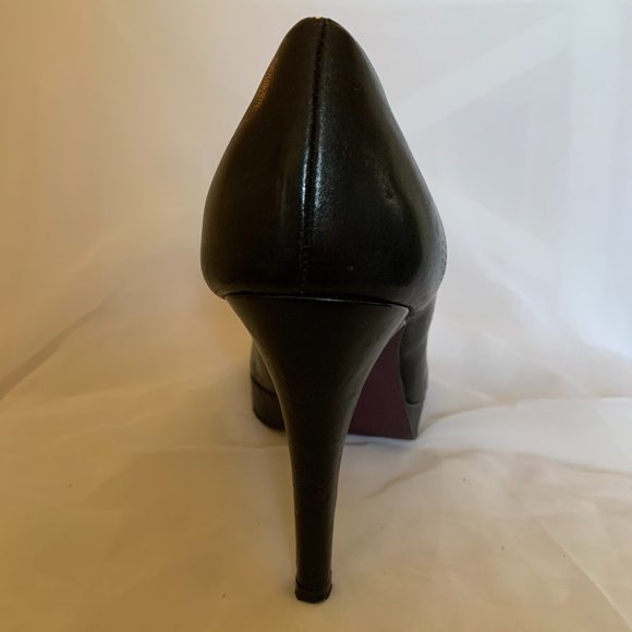 Black Leather  High heeled Shoes by  Vianni Collection (size 9.5) - Picture 5 of 7